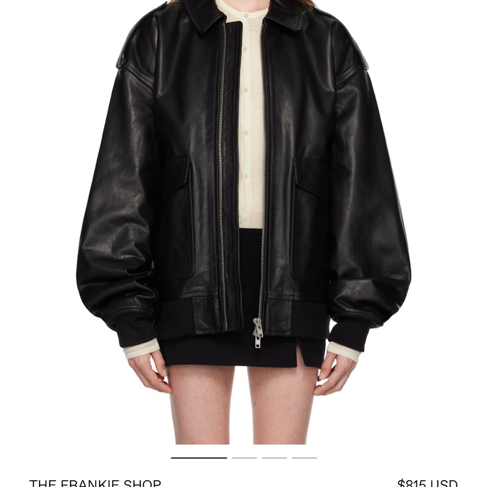The Frankie Shop Black Leather Jacket
